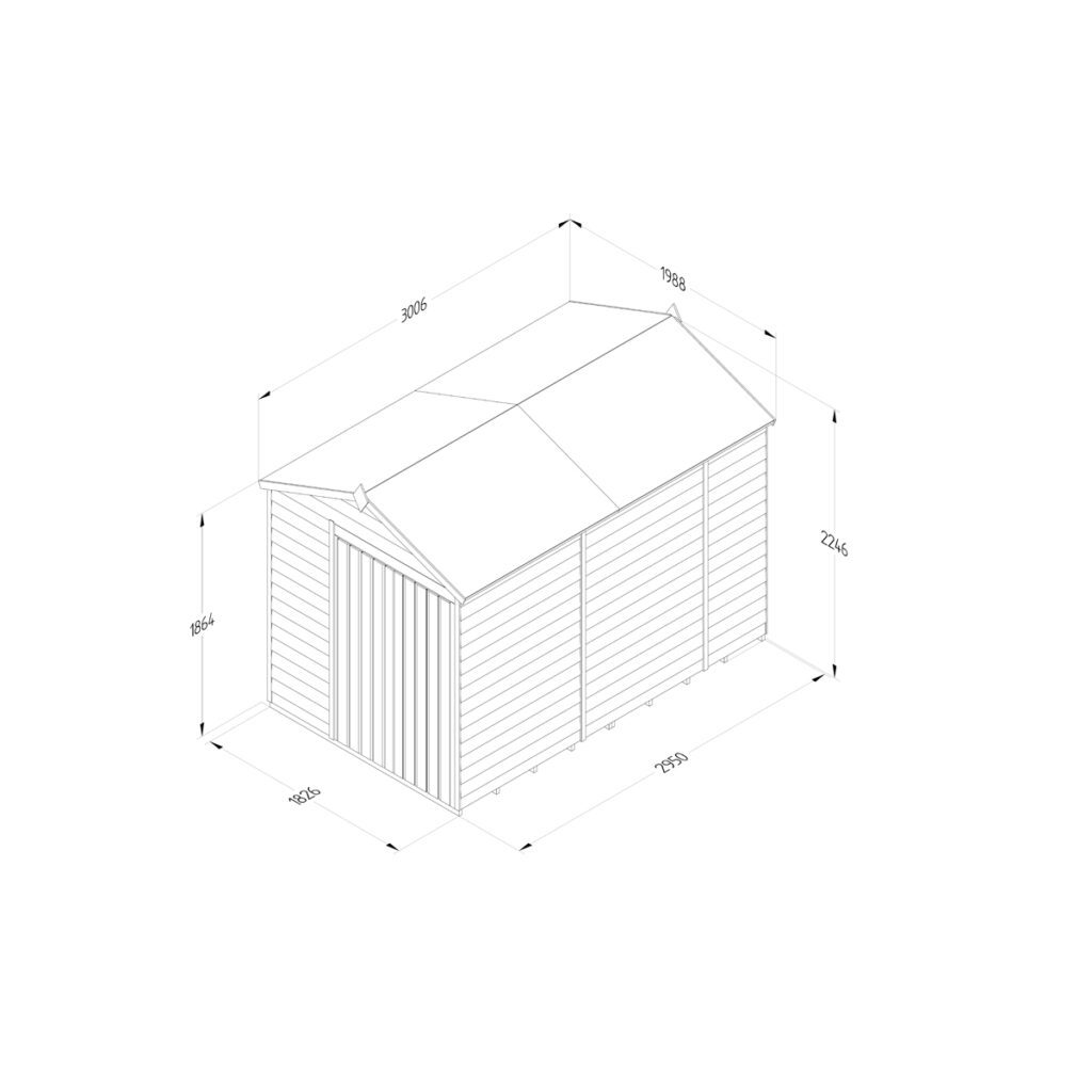 4LIFE Apex Shed 6×10 – Double Door – No Window (Installation) 5013053199657 2